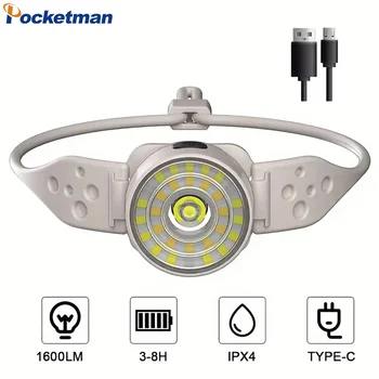 Galingas Įkraunamas LED Žibintai, Multi-šviesos Šaltinio Vandeniui priekinis žibintas Nešiojamų Naktį Veikia Prožektorius Darbo Headl Lempos