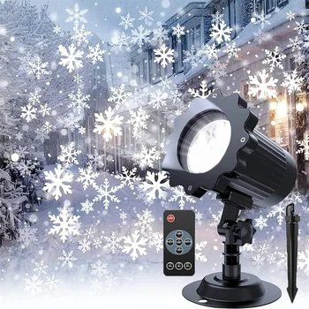 Kalėdų Snaigės Projektoriaus Šviesos Lauko IP65 Vandeniui Atostogų Projektoriaus Lempa Sukasi Sningant Lempos Sodo Dekoro