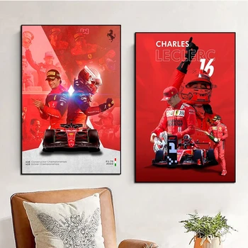 Monako Formulės Vairuotojas Portretas Plakatą, Paveikslas, Drobė, Tapyba Automobilį Sienos Meno Kambarį Namuose Miegamojo Puošmena Nuotrauką