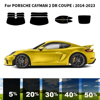 Pjaustytuose nanoceramics automobilių UV Lango Atspalvis, Rinkinys, Automobilių Langų Plėvelės PORSCHE CAYMAN 2 DR COUPE 2014-2023