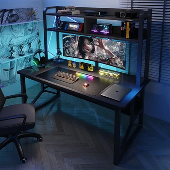 Šiaurės Studijų Table Pc Gamer Kompiuteris, Stalo Žaidimų Įmonė Kampe Saugojimo Parą Darbo Stalo Lentynoje Escritorio Namų Biuro Baldai.